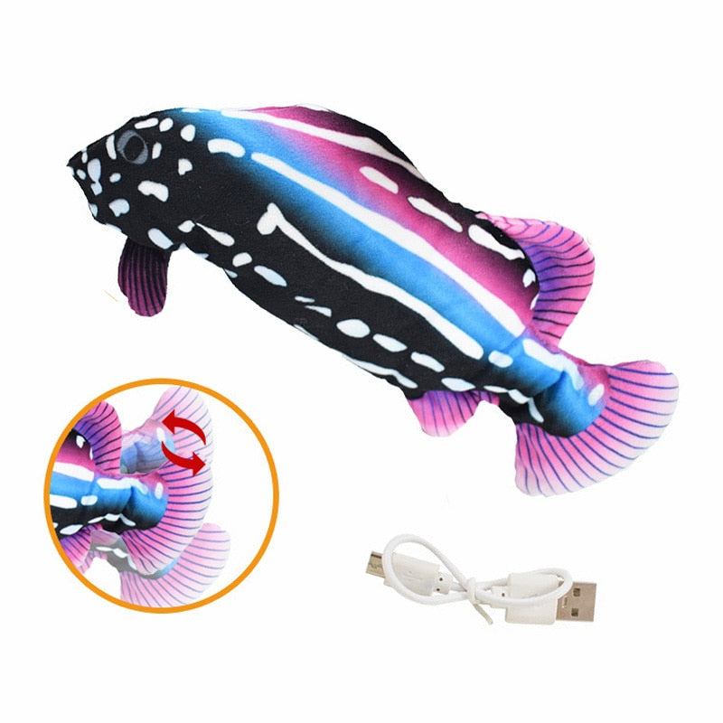 Cat Toy Fish USB Electric Charging Simulation Fish Cat Pet Chew Bite Interactive Cat Toys Dropshiping Moving Floppy Wagging Fish